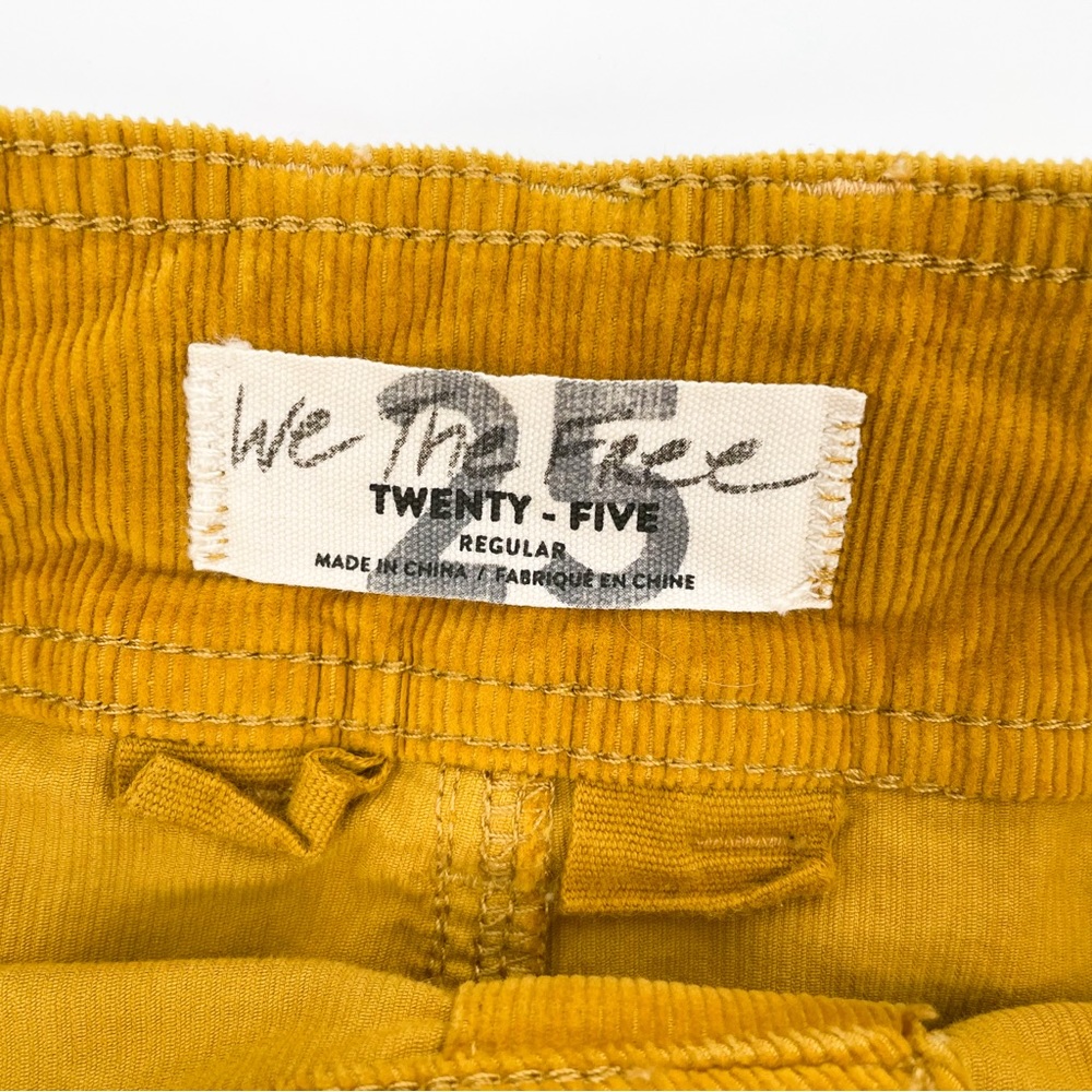 We The Free Joanie Mustard Corduroy Button Down Mini Skirt Size 25 - Picture 7 of 9